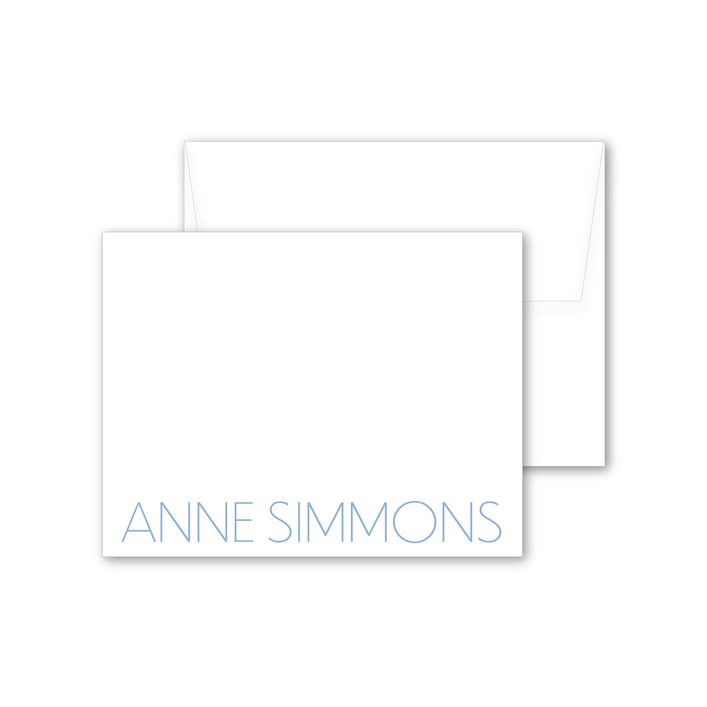 Flat Notecard | Large Modern Letters