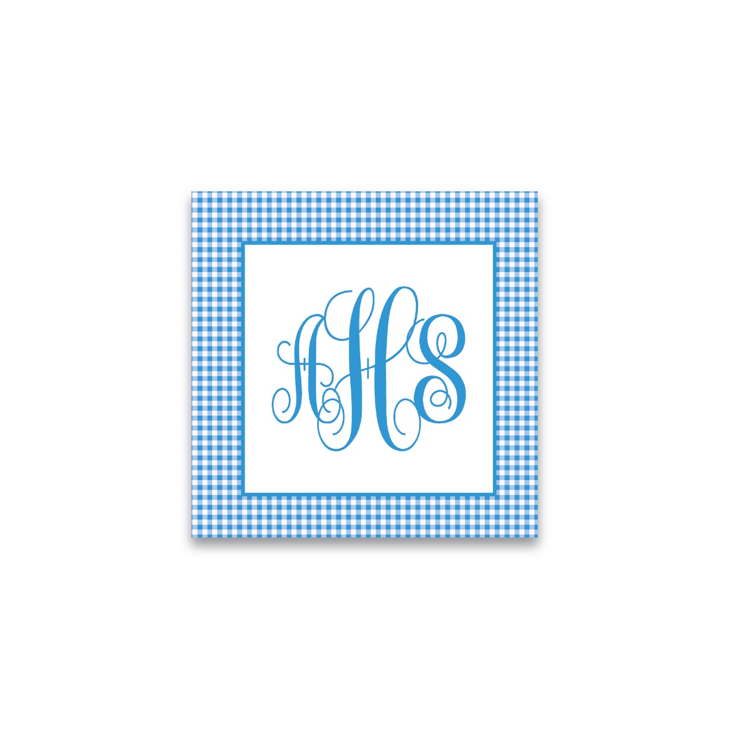 Gift Tag | Sticker | Bag Tag | Blue Gingham