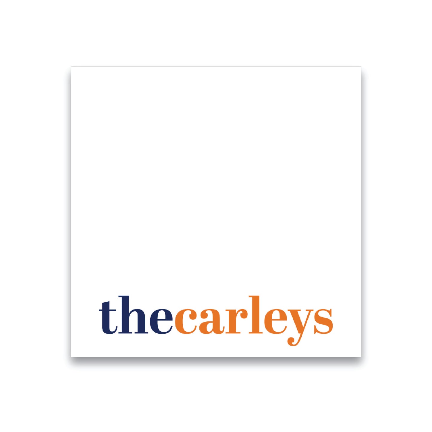 Bold Name Notepad | Orange and Navy