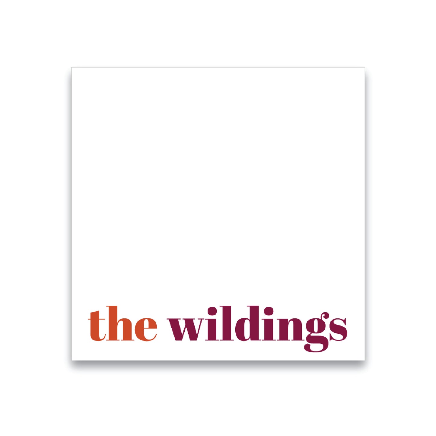 Bold Name Notepad | Orange and Burgundy