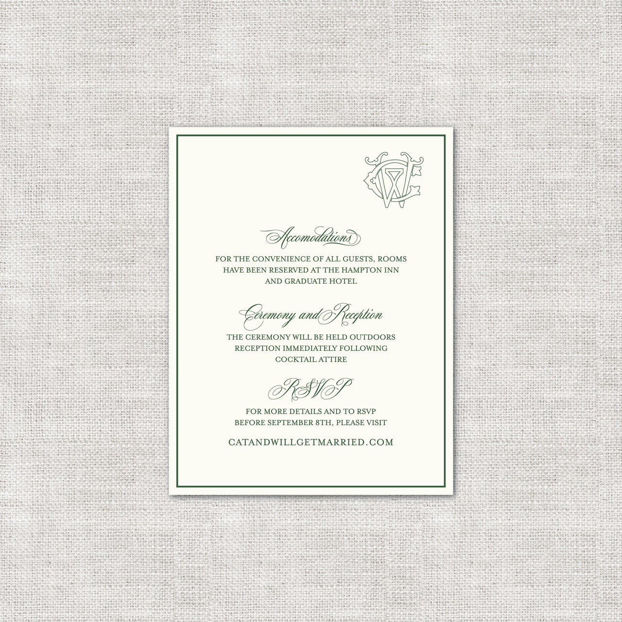 Wedding | Catherine Collection | Details Card