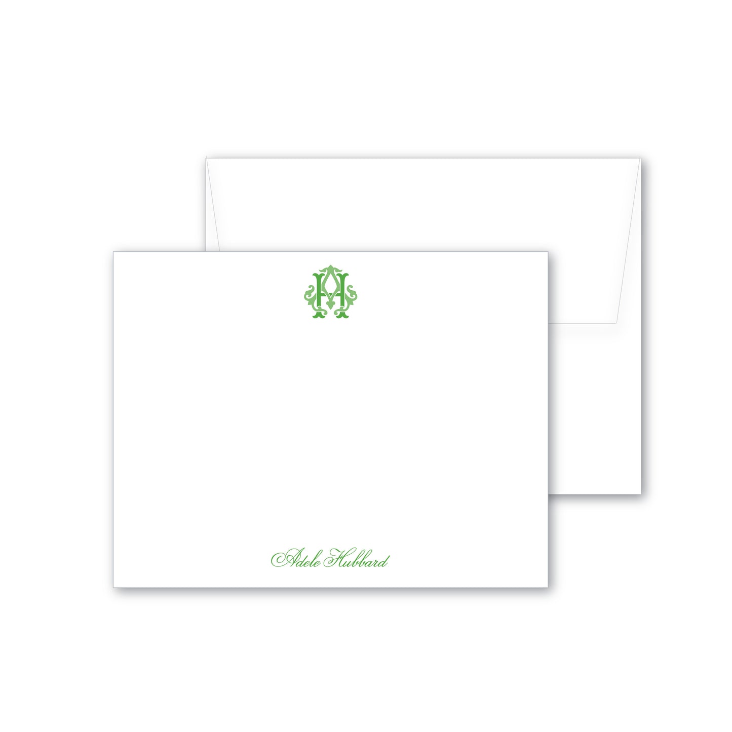 Notecards | Script Duogram in Two Colors with Name