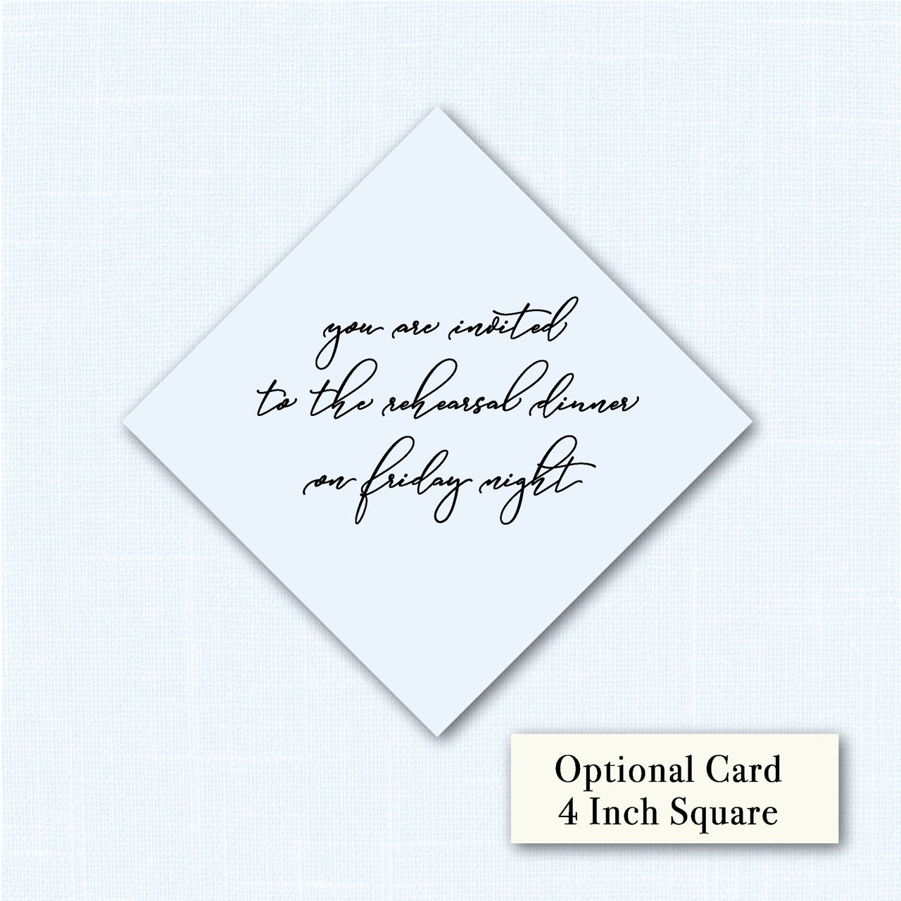 Wedding | Holly Collection | 4 Inch Square Additional Card