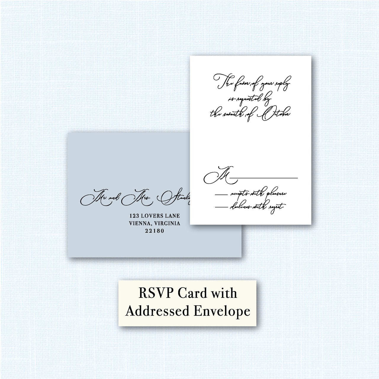 Wedding | Holly Collection | RSVP Card with Addressed Envelope