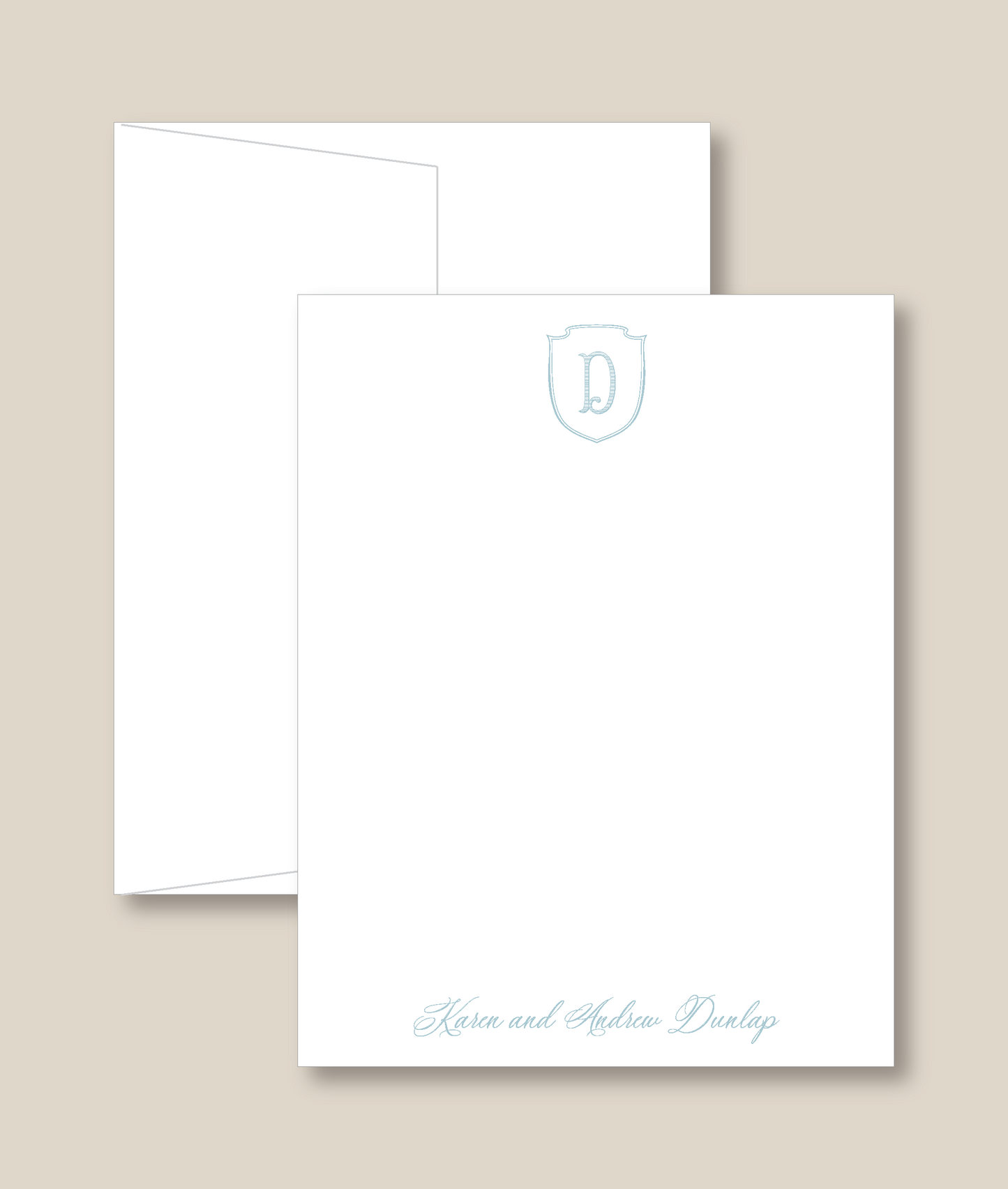 Crest Collection | Flat Notecard | Simple Crest