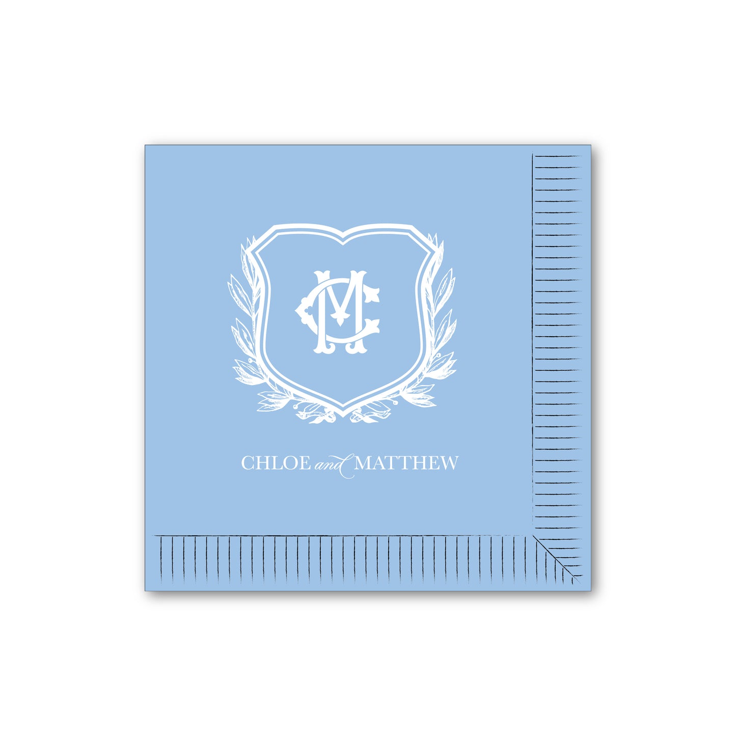 Personalized Napkins | Crest and Duogram 1