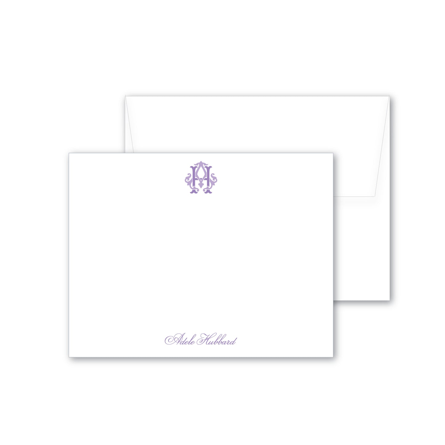 Notecards | Script Duogram in Two Colors with Name