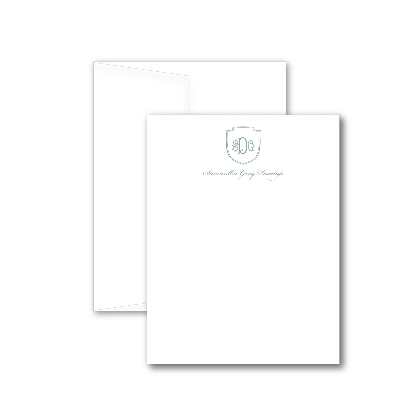 Crest Collection | Flat Notecard | Simple Crest