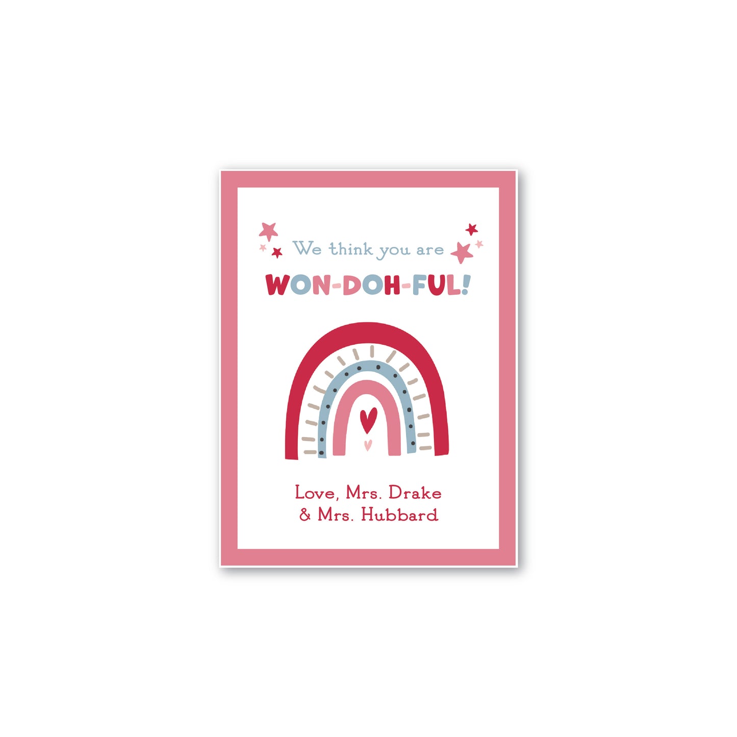 Gift Tag | Valentine | Won-doh-ful Valentine