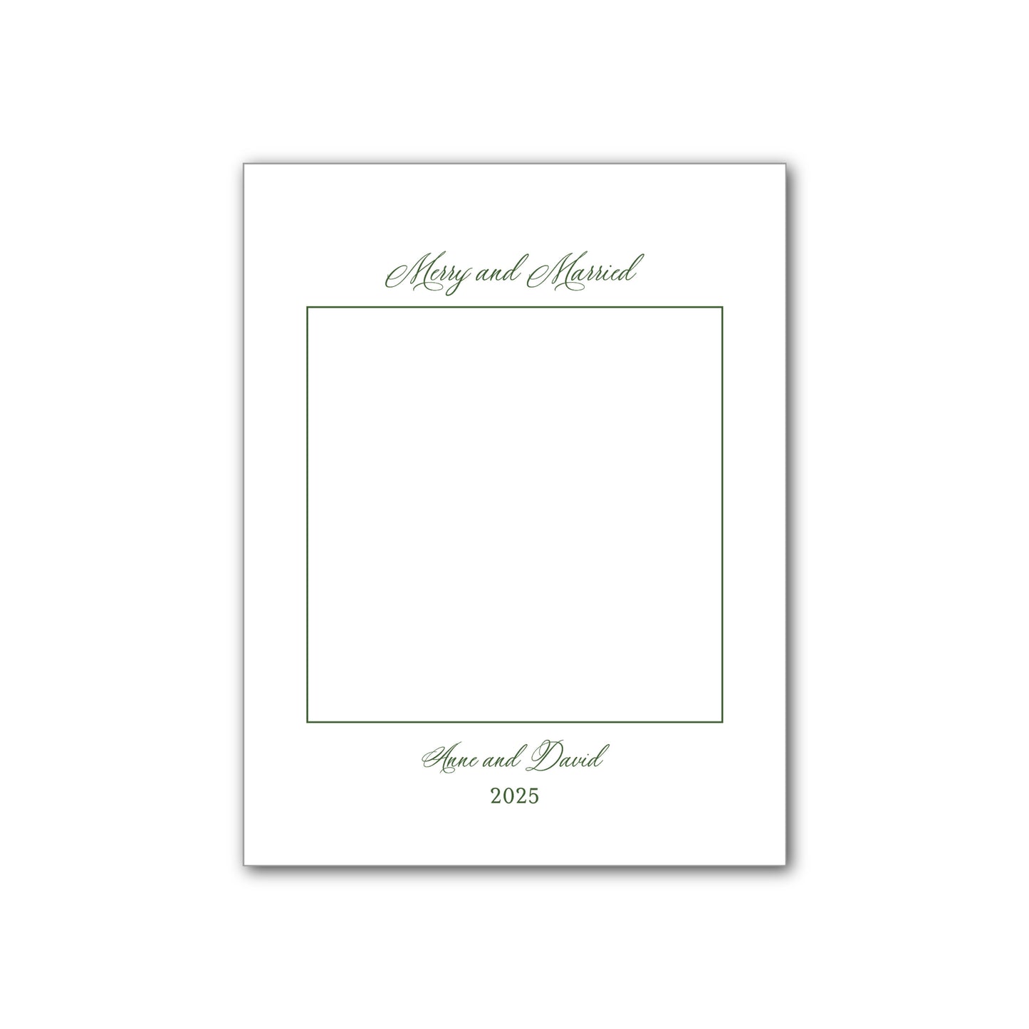 Small Holiday Card | Gold Ribbon Wreath