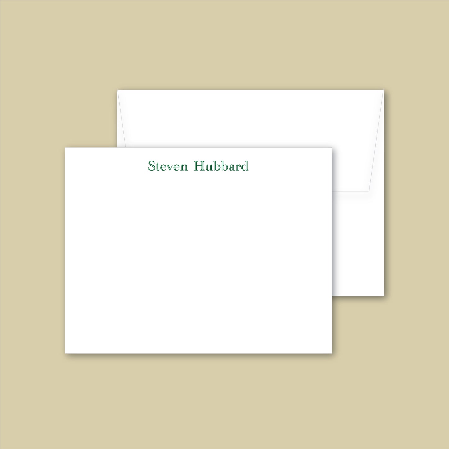 Flat Notecard | Personalized For Him | Academy Font