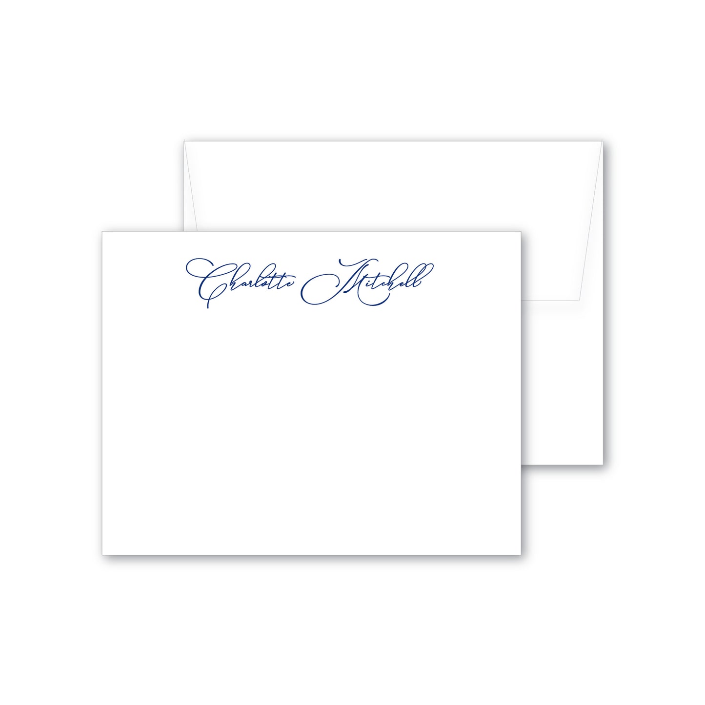 Flat Notecard | Charlotte Script Font