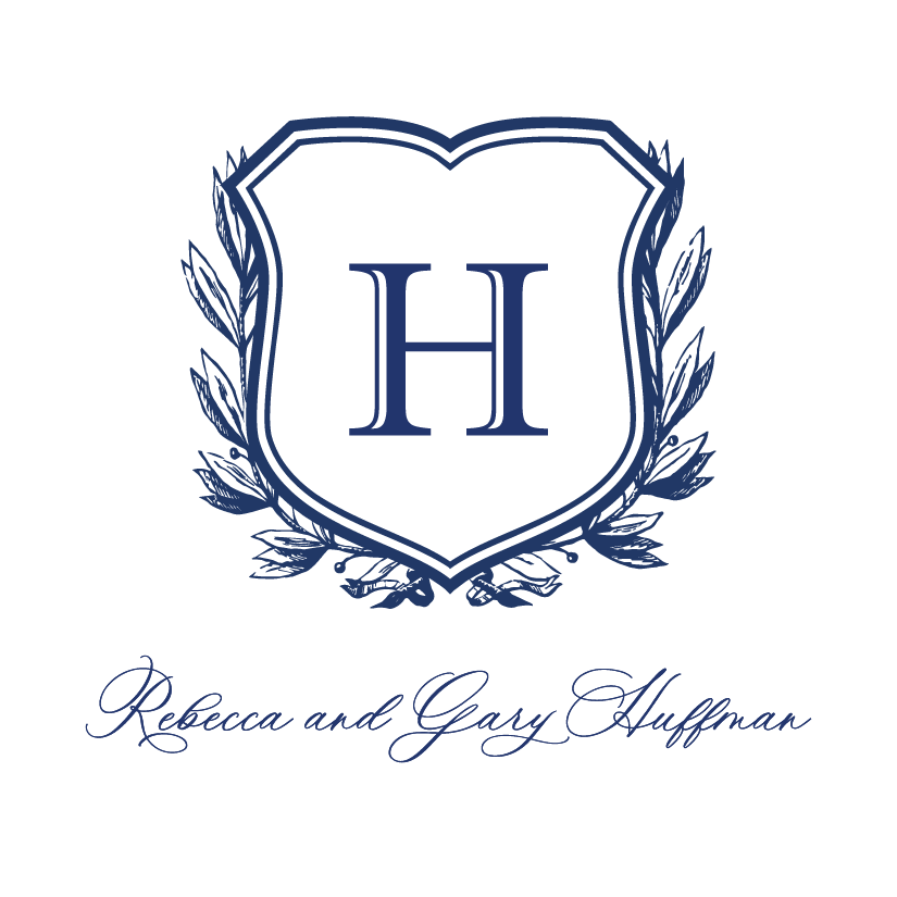 Gift Tag or Sticker - Crest with Initial