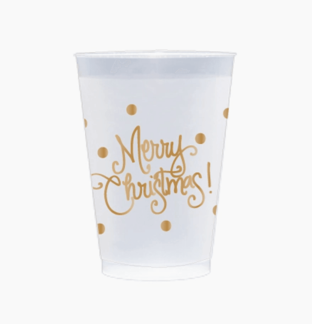 Frosted Cup - Merry Christmas in Gold - Paper & Gifts By Adele