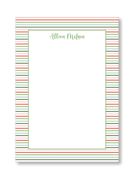 Holiday Notepad | Holiday Stripes