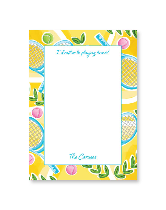 Notepad | Tennis | Game, Set, Match