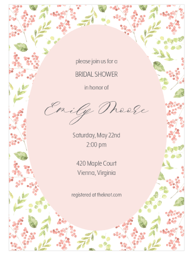 Invitation | Pink Berry Branches