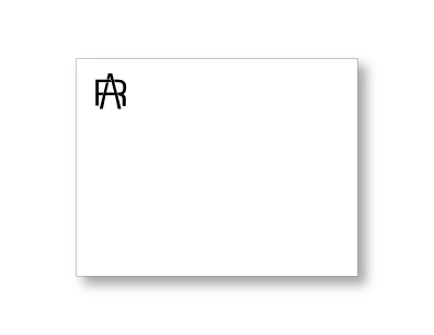 Flat Notecard | Block Duogram