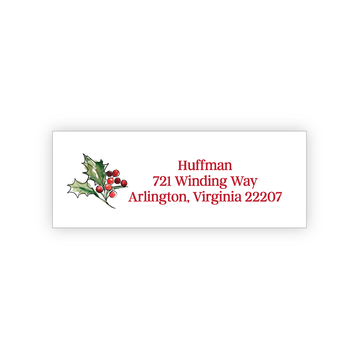 Holly Jolly Address Label