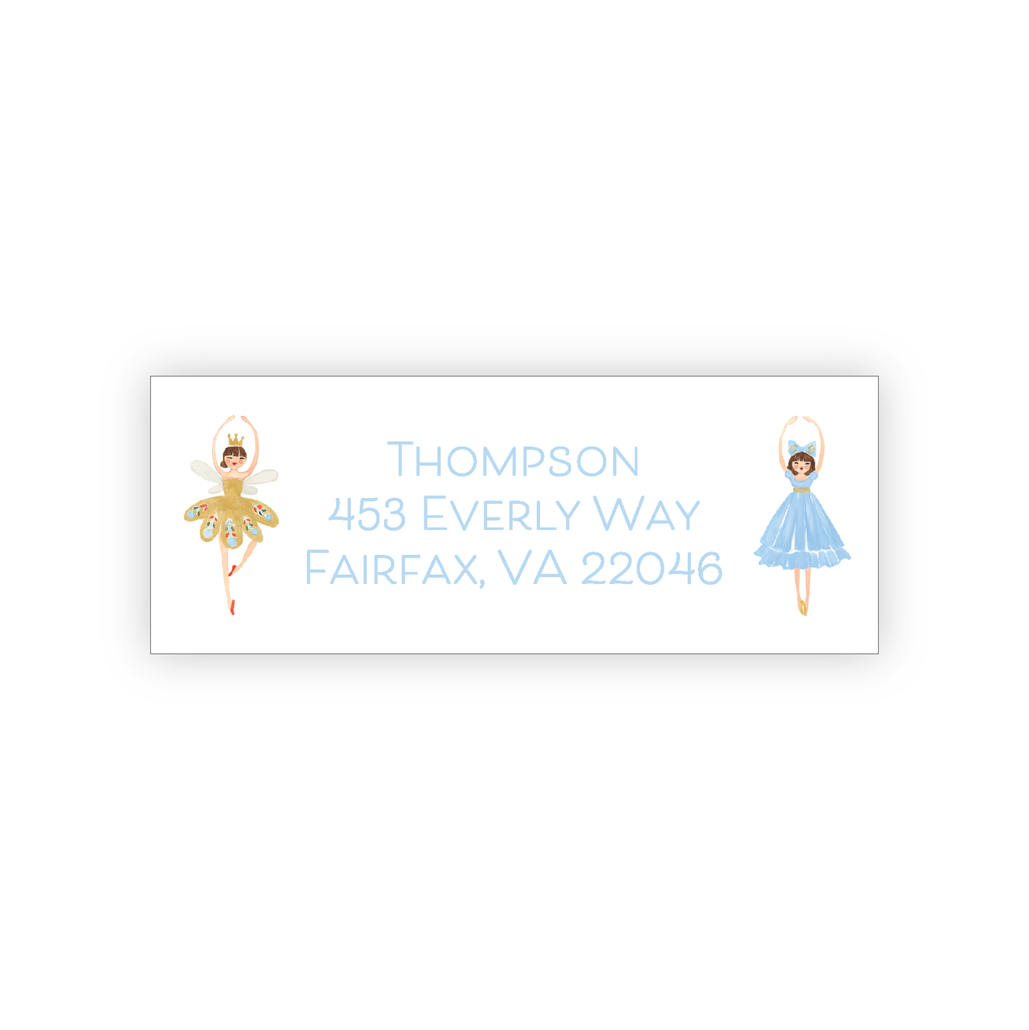 Nutcracker Ballerina Address Label