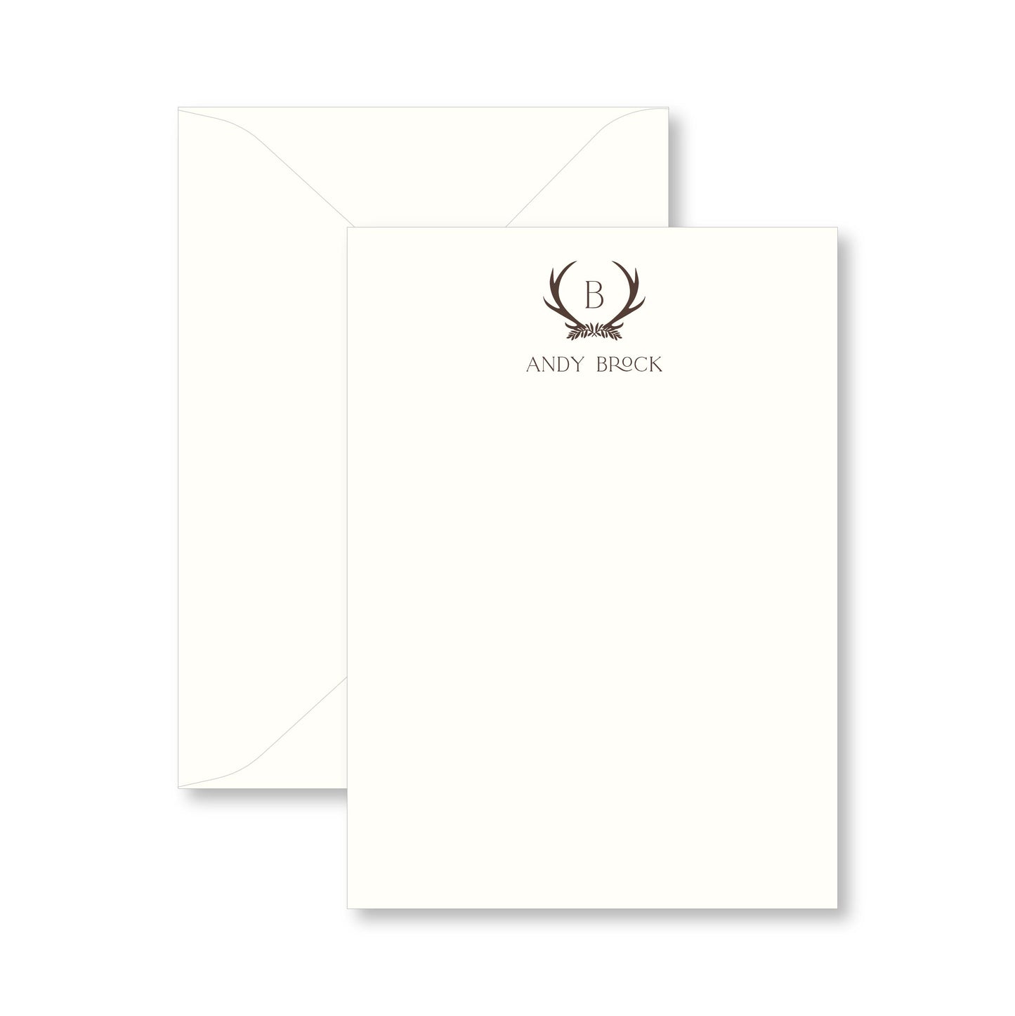 Crest Collection | Flat Notecard | Antler Crest