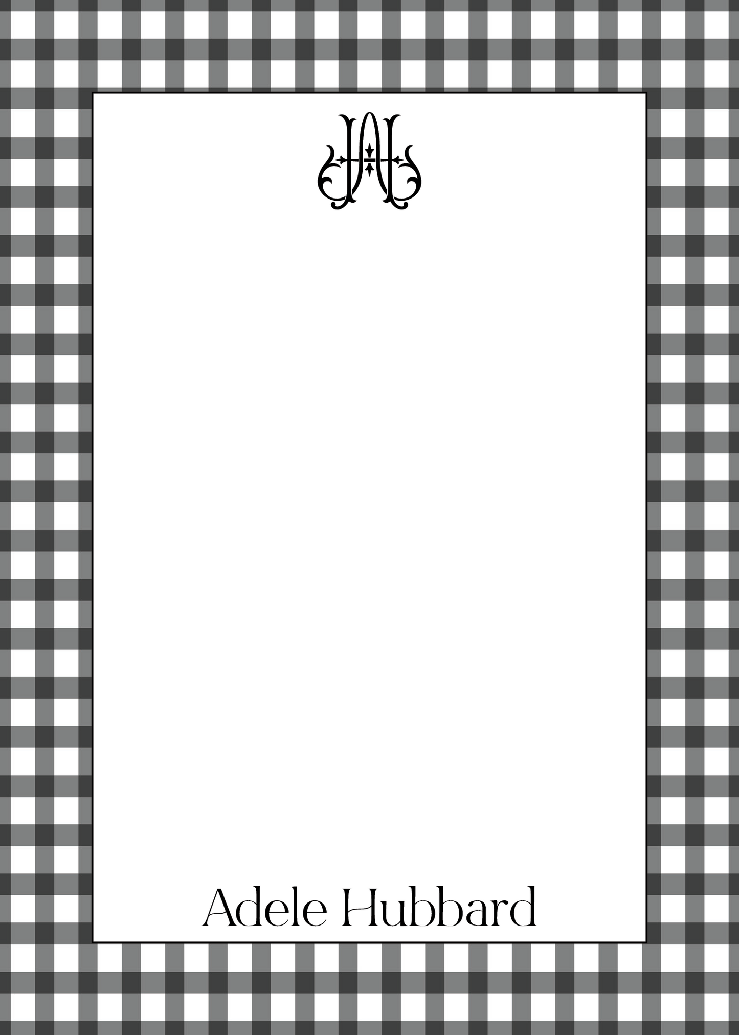 Notepad | Black Gingham