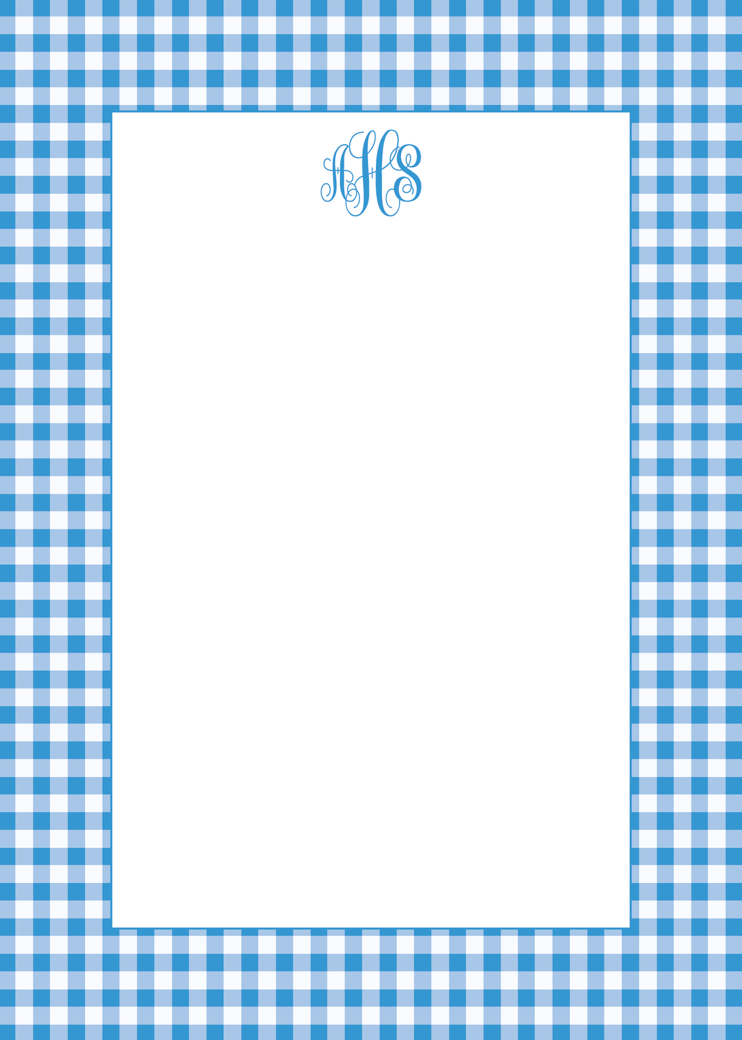 Notepad | Bright Blue Gingham