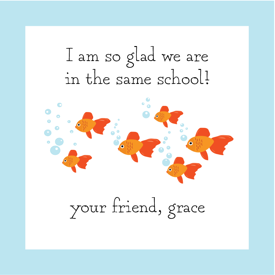 Gift Tag or Sticker | Valentine So Glad We are in the Same School