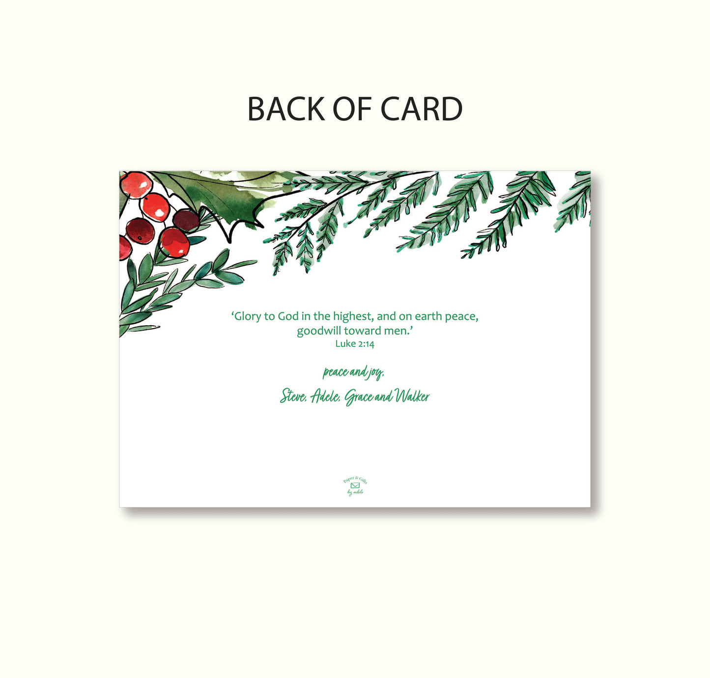 Holiday Photo Card | Big Holly 1