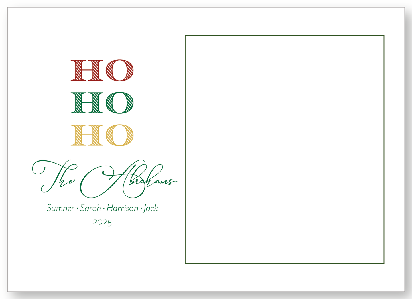 Holiday Photo Card - Ho Ho Ho!