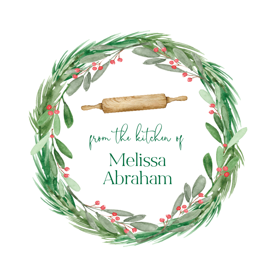 Holiday Gift Tag or Sticker | Rolling Pin