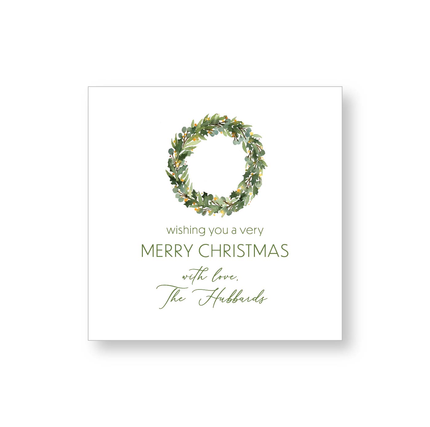Holiday Gift Tag or Sticker | Wishing You a Merry Christmas