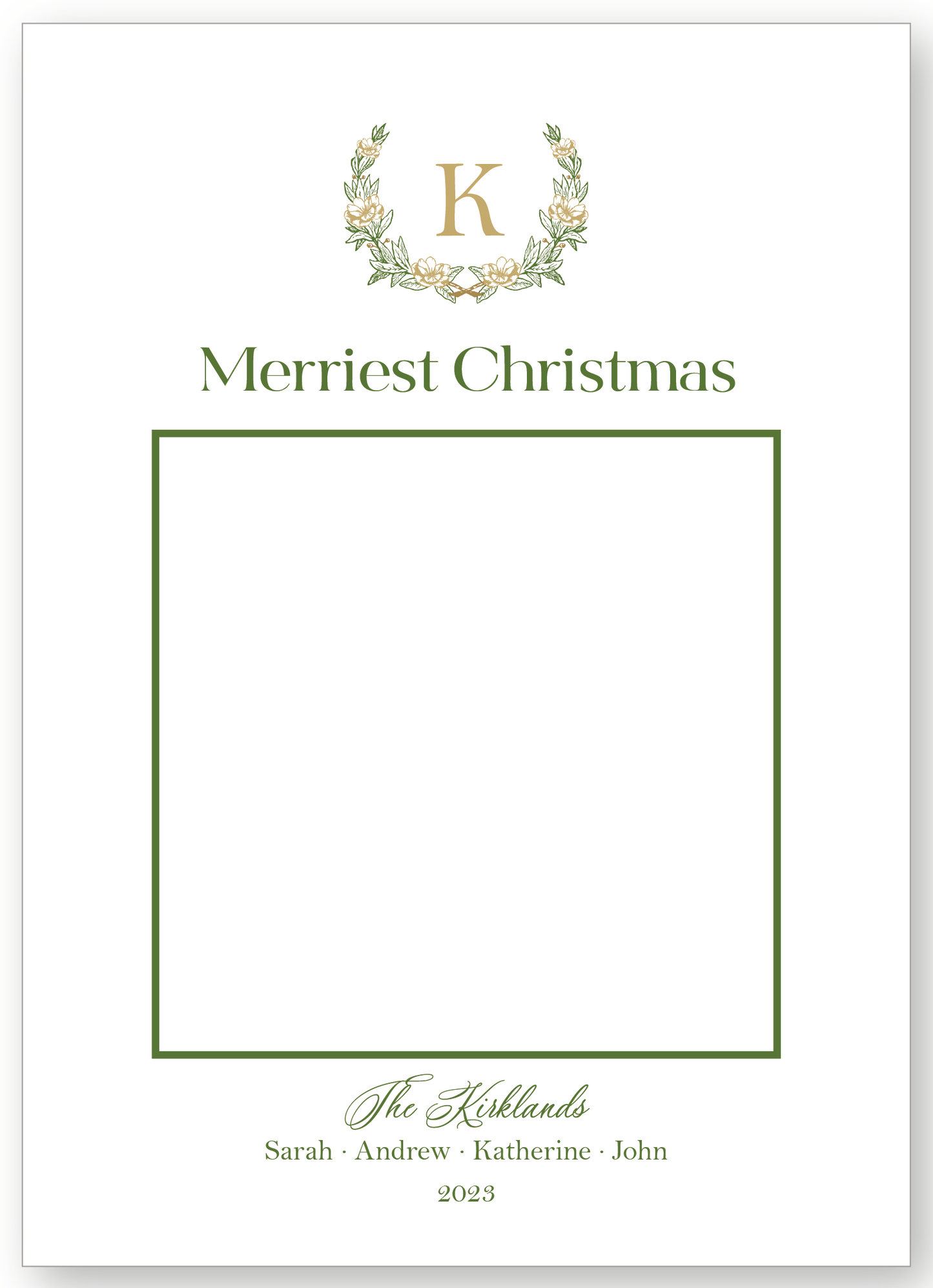 Holiday Photo Card | Merry Magnolia