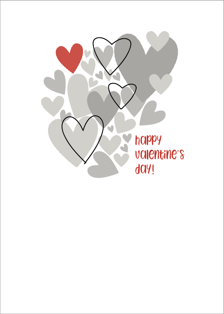 PRINTABLE Valentine Gift Card Holder | Gray Hearts