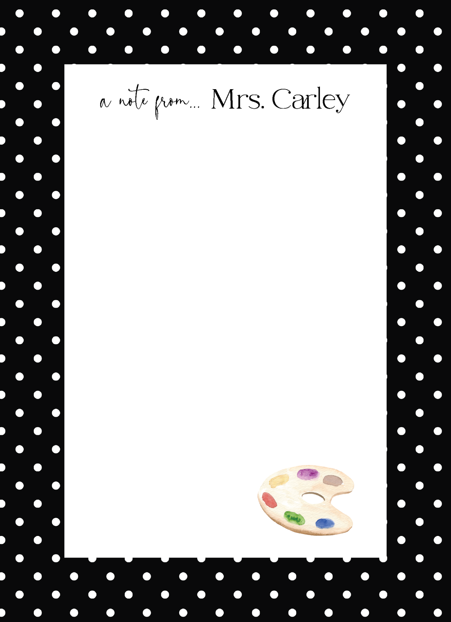 Notepad | Teacher with Art Palette