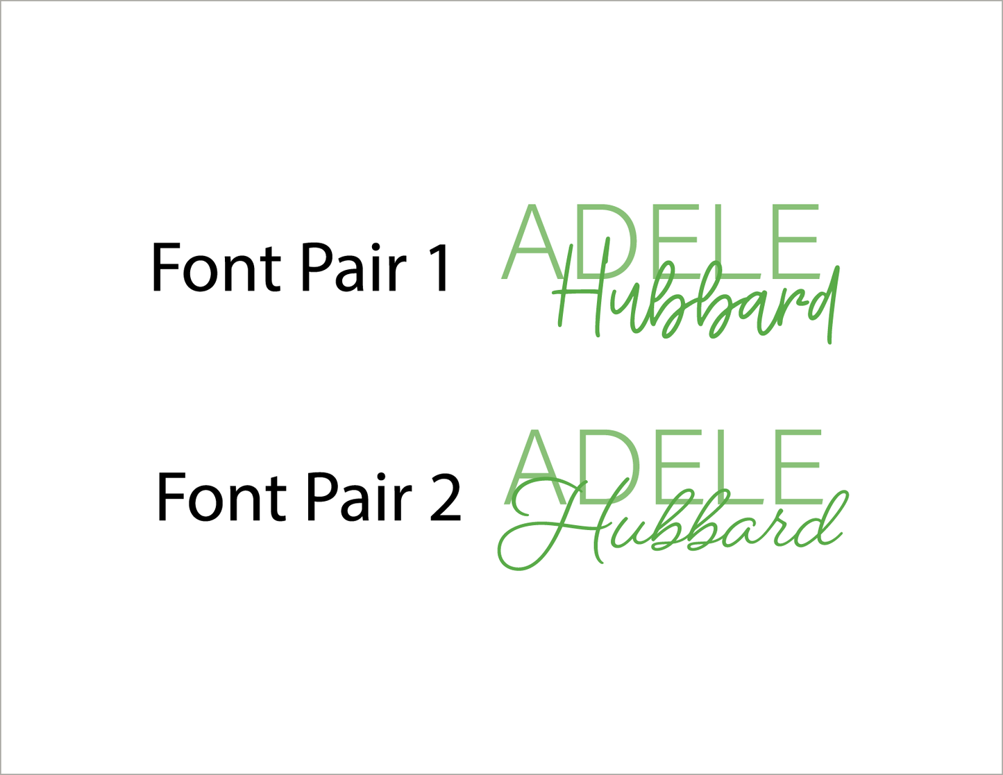 Flat Notecard | Font Pair