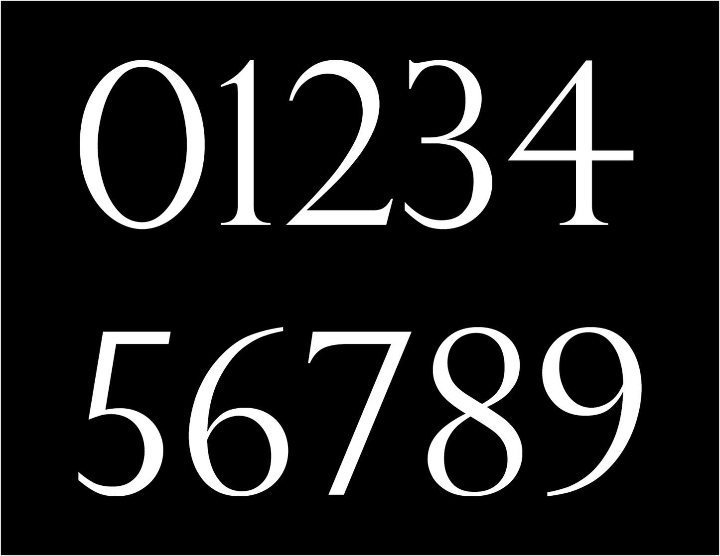 Mailbox Numbers - Classic