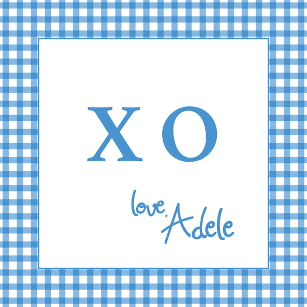 Gift Tag and Sticker | XO Gingham (More Color Choices)