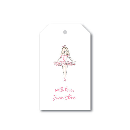 Gift Tag or Sticker    |    Pink Ballerina