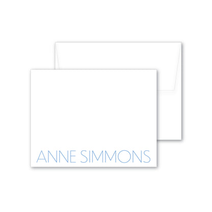 Flat Notecard   |  Large Modern Letters