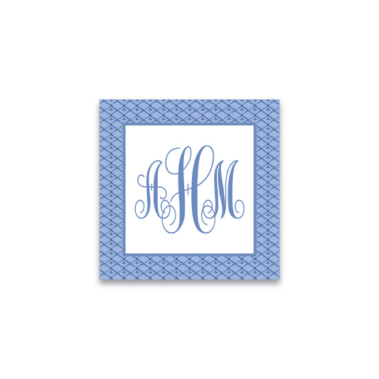 Gift Tag   |    Sticker   |    Bag Tag   |   Blue Diamond Pattern Gingham