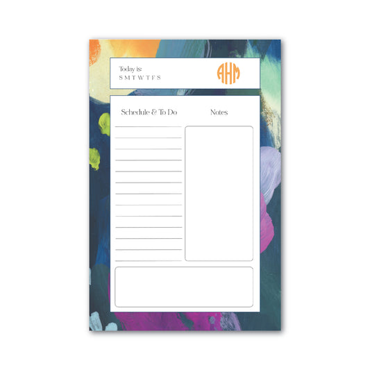 Daily Planner Notepad   |   Abstract Bright