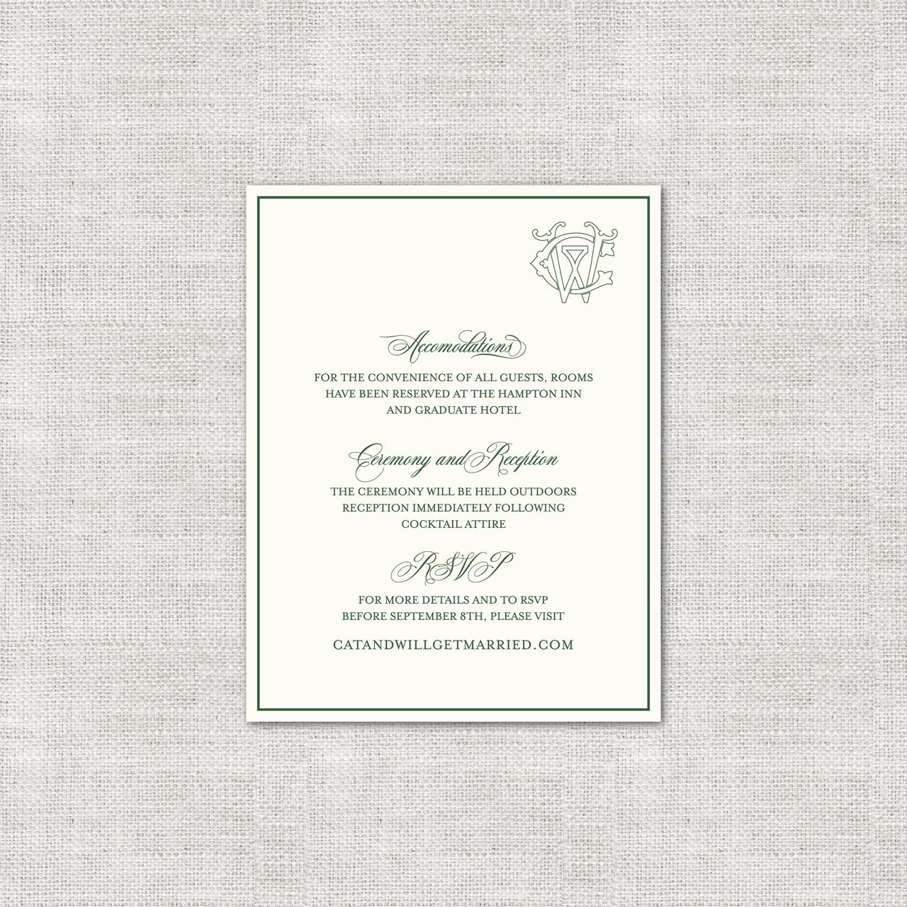 Wedding   |    Catherine Collection    |    Details Card