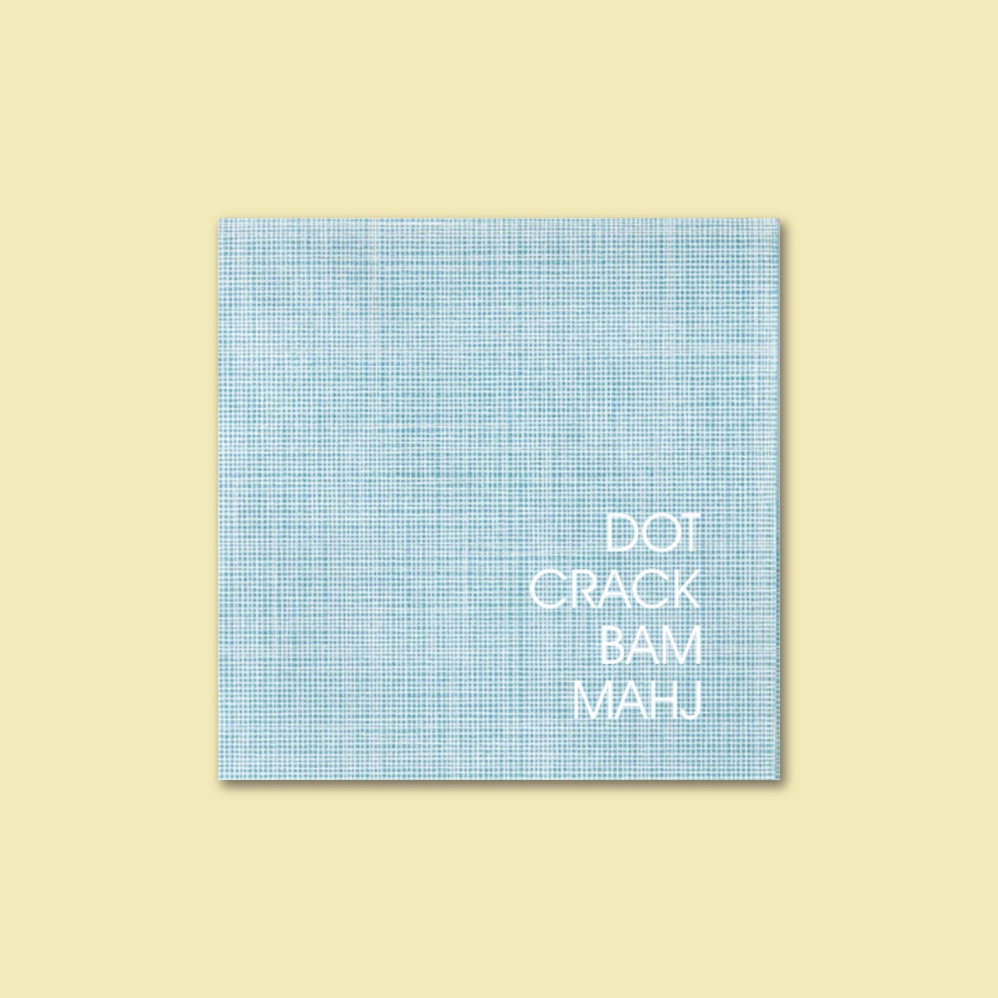 Mah Jongg Napkins   |   Dot, Crack, Bam, Mahj in Blue