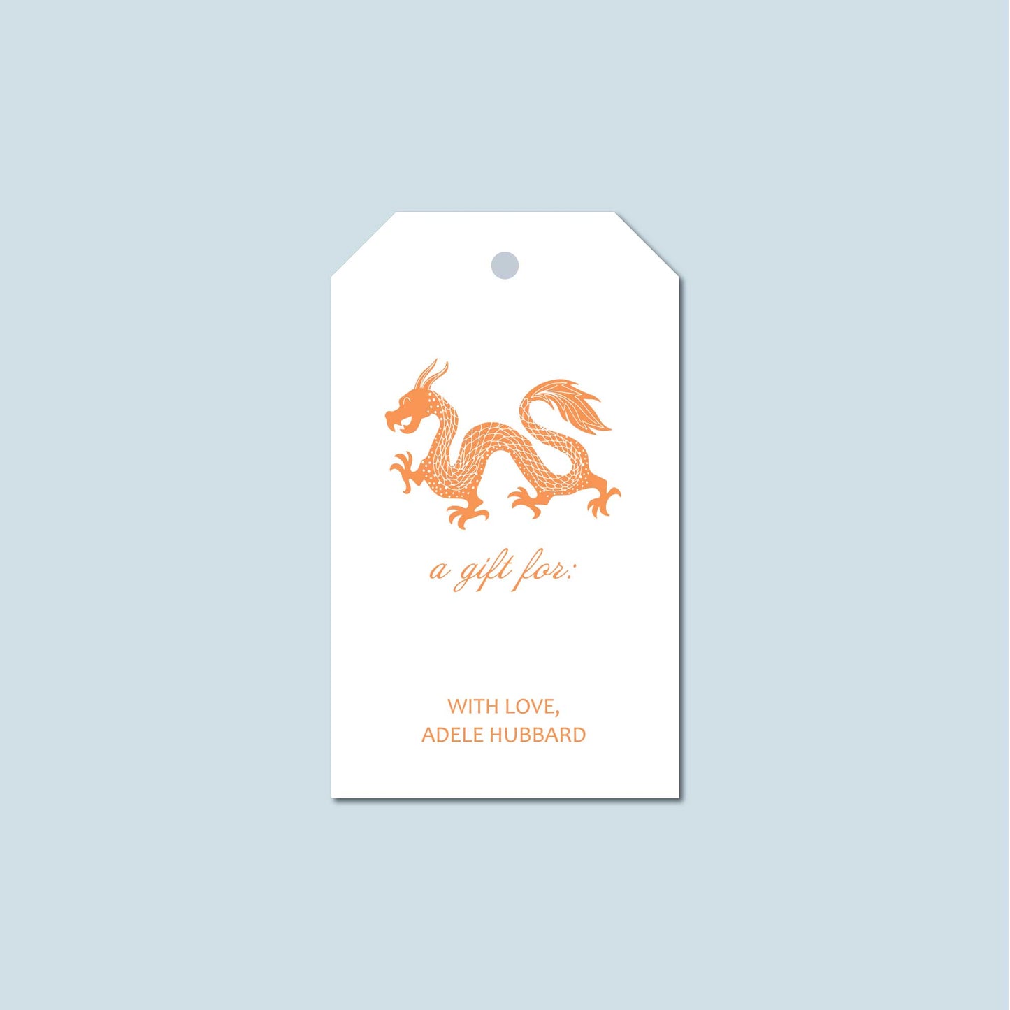 Gift Tag   |   Dragon (More Ink Color Choices)