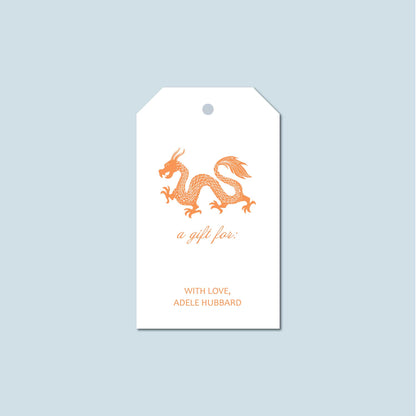 Gift Tag   |   Dragon (More Ink Color Choices)