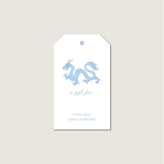 Gift Tag   |   Dragon (More Ink Color Choices)