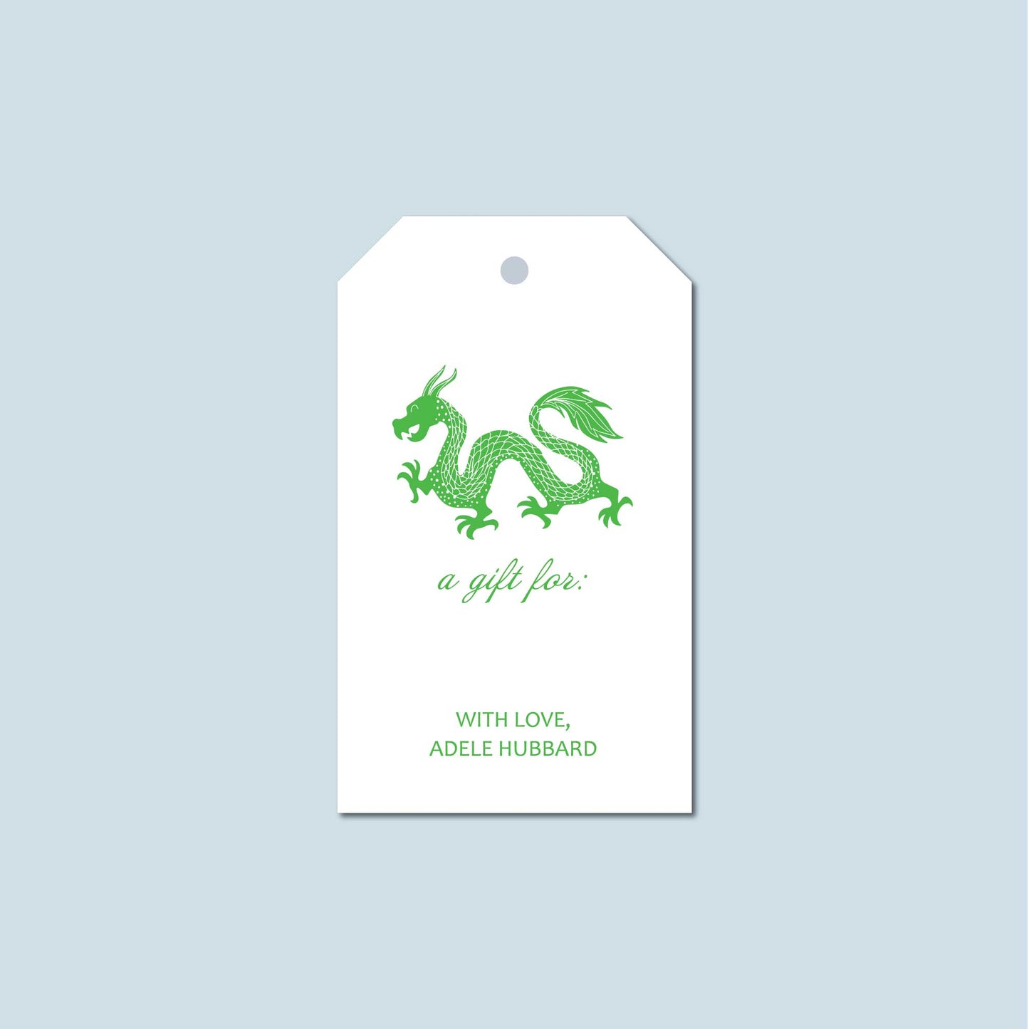 Gift Tag   |   Dragon (More Ink Color Choices)