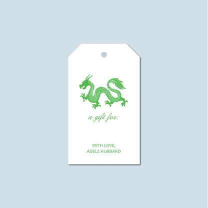 Gift Tag   |   Dragon (More Ink Color Choices)