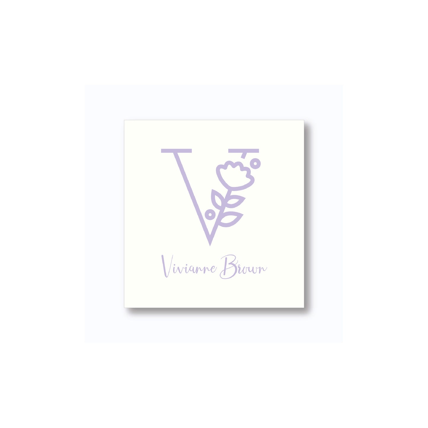 Gift Tag   |    Sticker   |    Bag Tag   |   Floral Initial